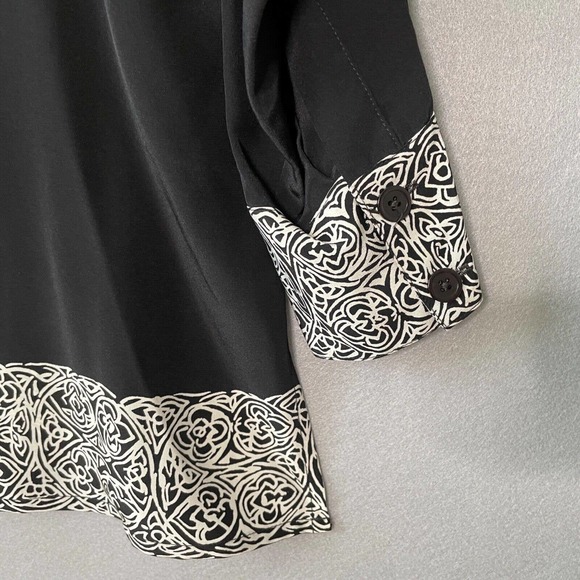 Vintage Diane Von Furstenberg 100% Silk Tea Cup Art‎ To Wear Top - Picture 5 of 8